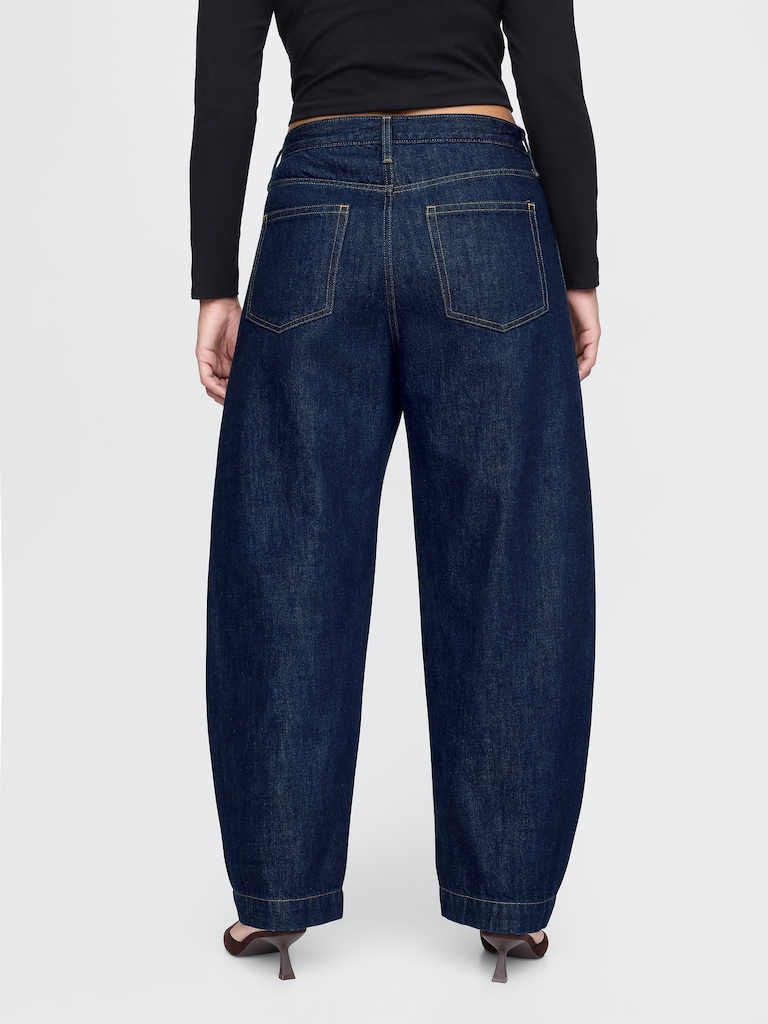 High Rise Barrel Jeans