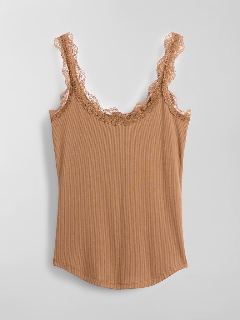Mini Rib Lace PJ Tank Top