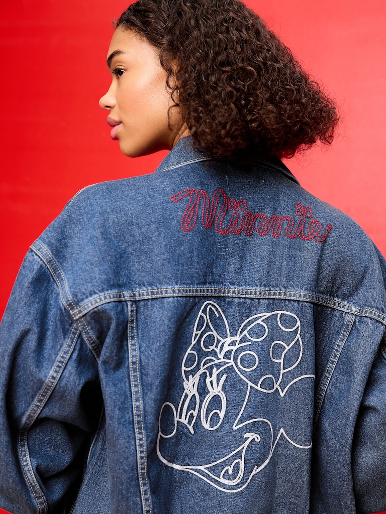 Old Navy x Disney Oversized Minnie Mouse Jean Trucker Jacket for Women