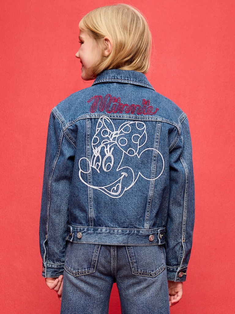 Old Navy x Disney Oversized Minnie Mouse Jean Trucker Jacket for Girls