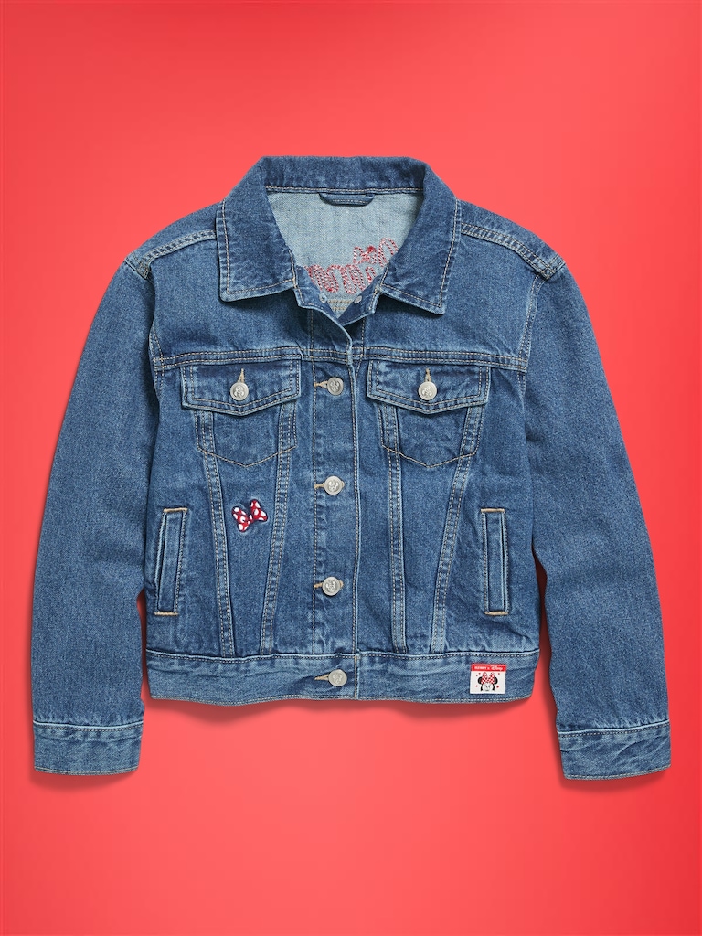 Old Navy x Disney Oversized Minnie Mouse Jean Trucker Jacket for Girls