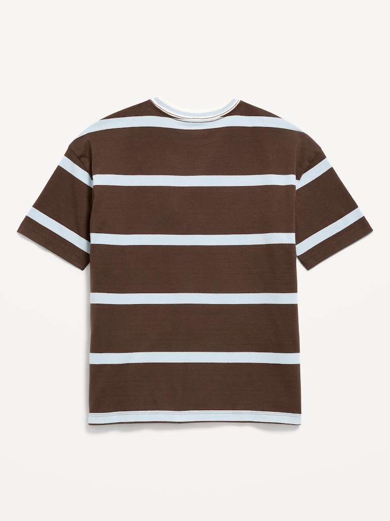 Oversized Short-Sleeve Striped T-Shirt for Boys