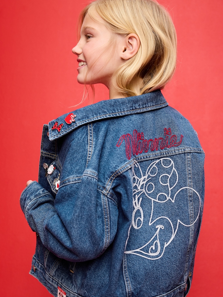 Old Navy x Disney Oversized Minnie Mouse Jean Trucker Jacket for Girls