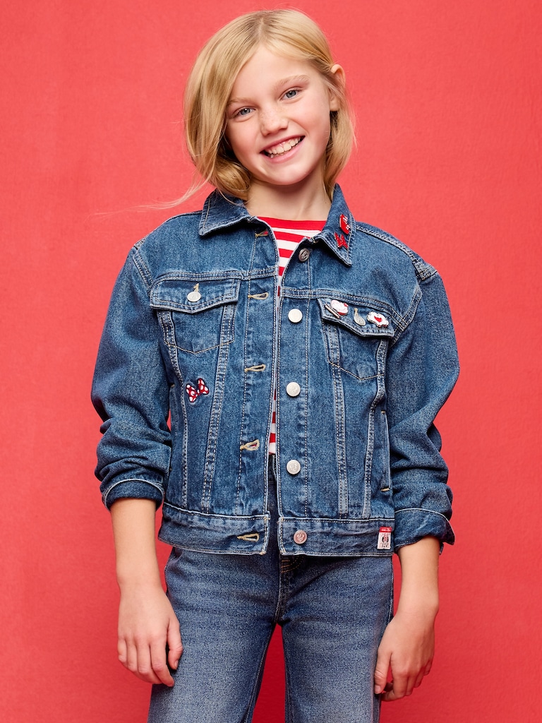 Old Navy x Disney Oversized Minnie Mouse Jean Trucker Jacket for Girls