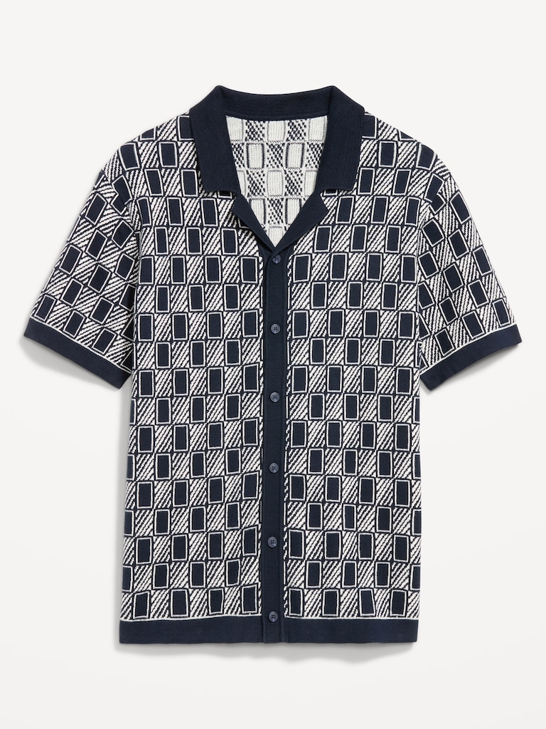 Short-Sleeve Sweater Shirt