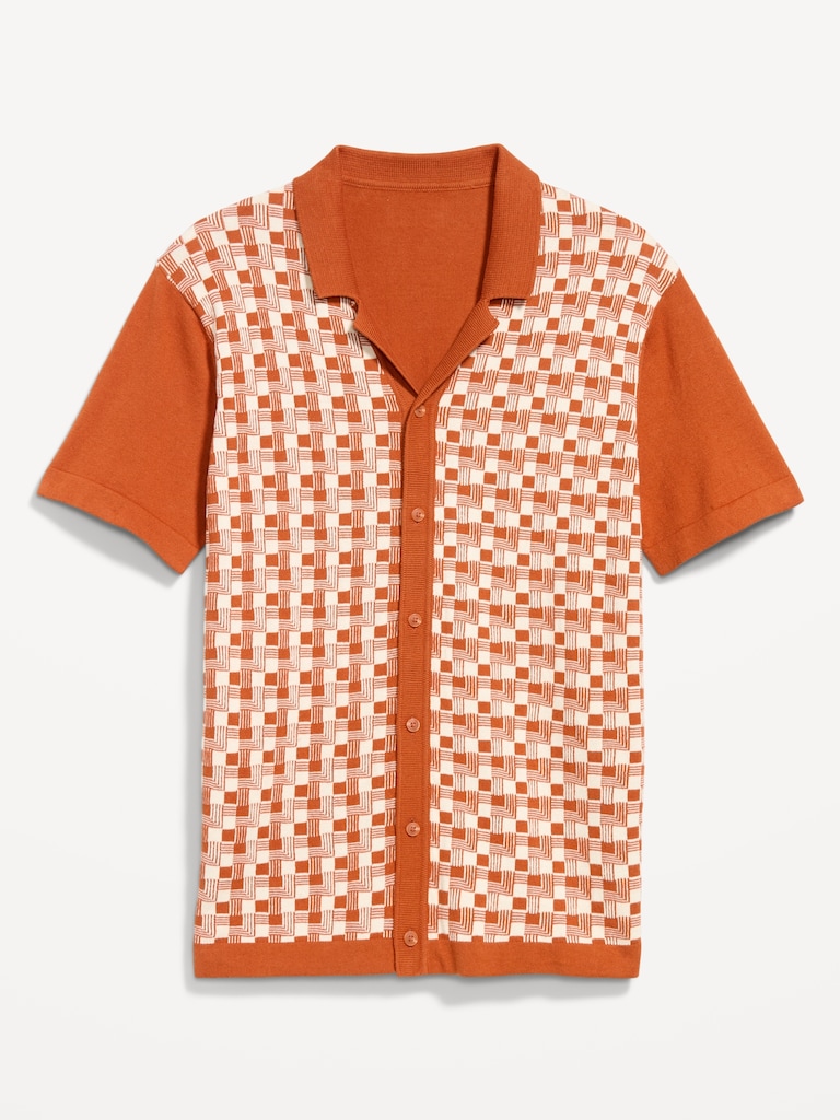 Short-Sleeve Sweater Shirt