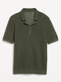 Short-Sleeve Polo Sweater