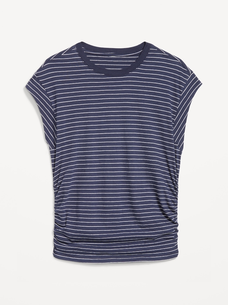 Cap-Sleeve Side-Cinch Top