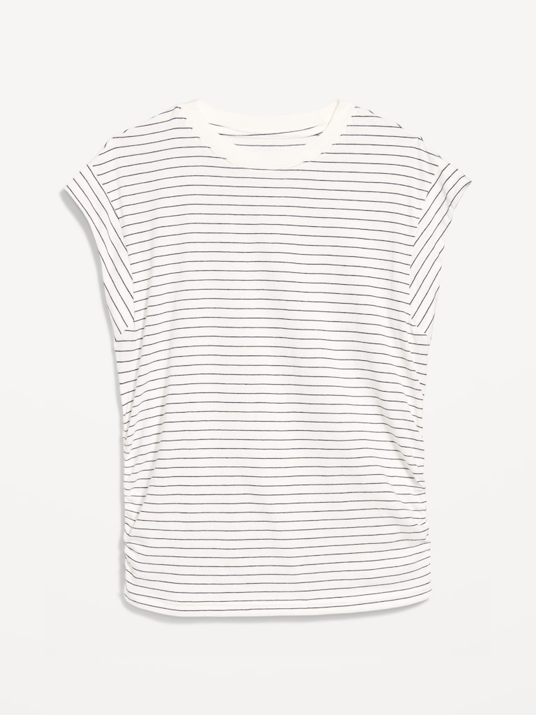 Cap-Sleeve Side-Cinch Top