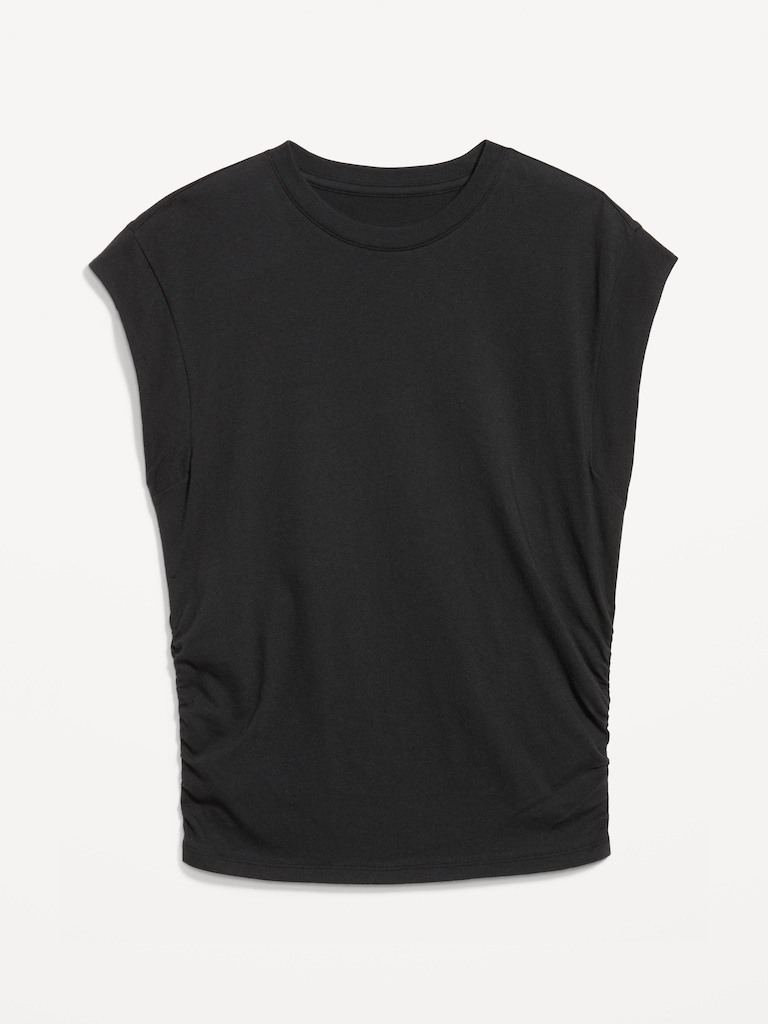 Cap-Sleeve Side-Cinch Top