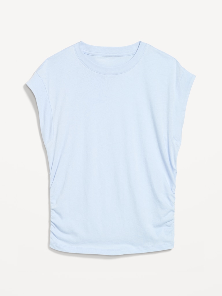 Cap-Sleeve Side-Cinch Top