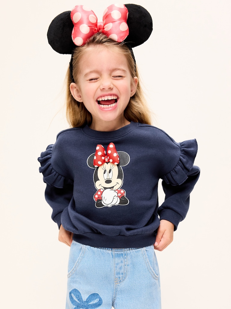 Old Navy x Disney Minnie Mouse Graphic Ruffle-Sleeve Sweatshirt for Toddler Girls