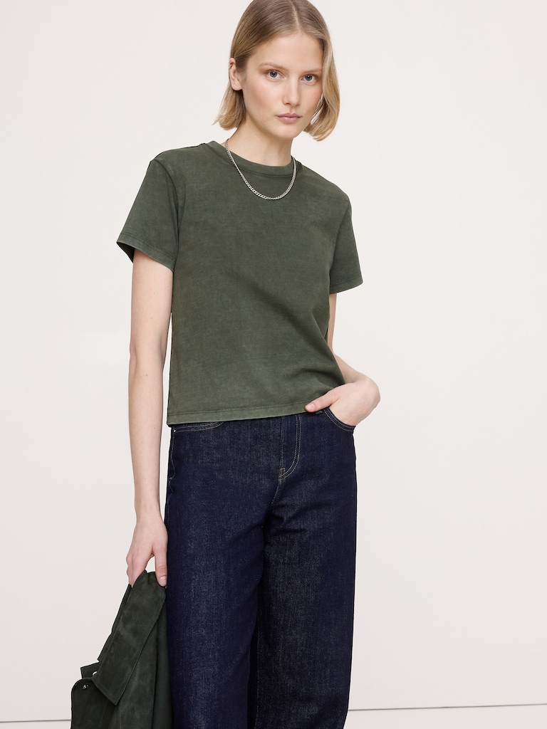 Vintage Cotton Crew-Neck T-Shirt