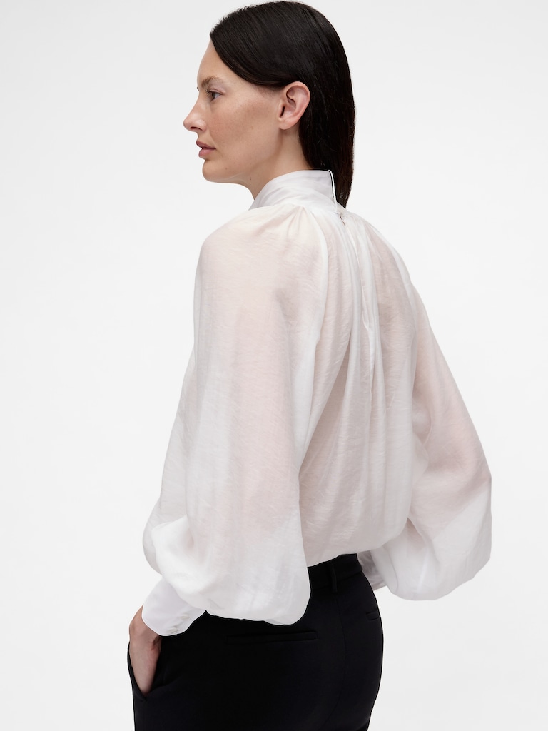 GapStudio Sheer Bow Shirt