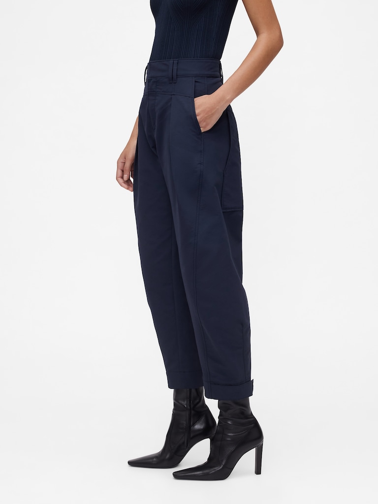 GapStudio High Rise Barrel Trousers