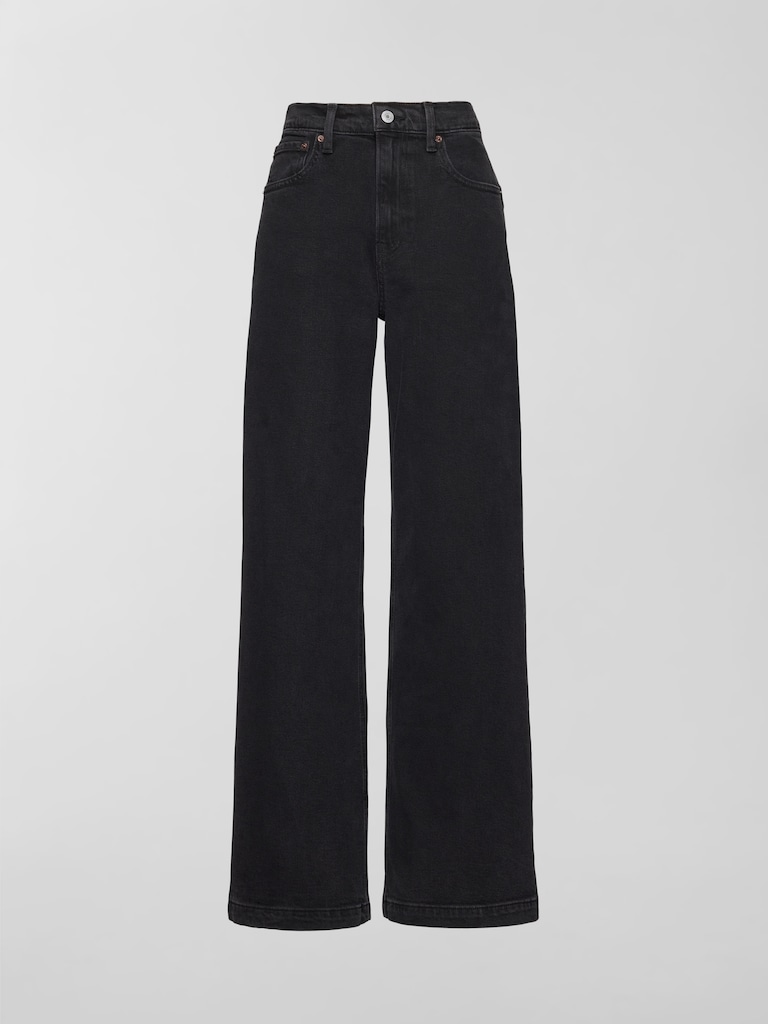 High Rise Stride Wide-Leg Jeans