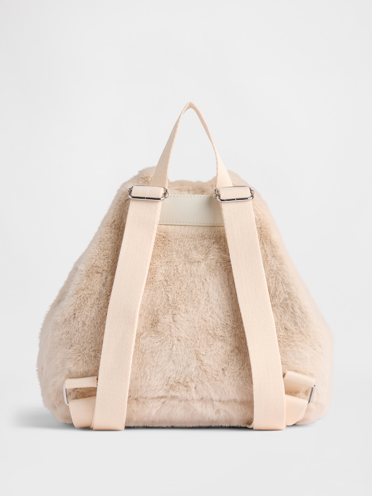 Kids Faux Fur Backpack