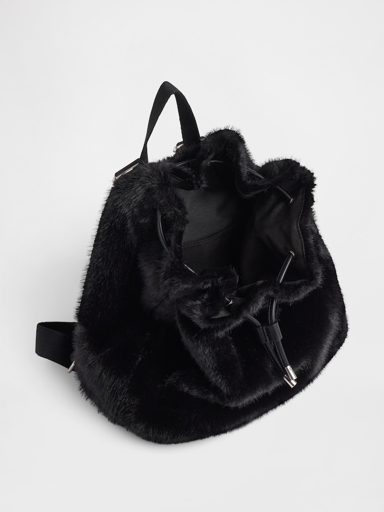 Kids Faux Fur Backpack