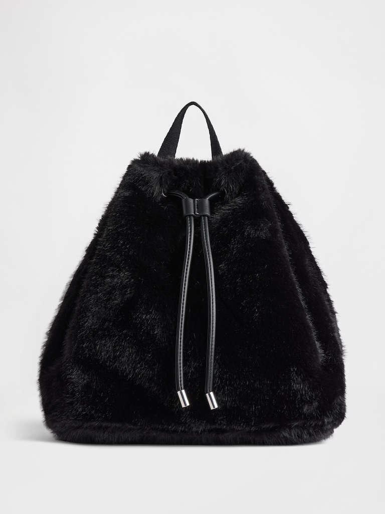 Kids Faux Fur Backpack