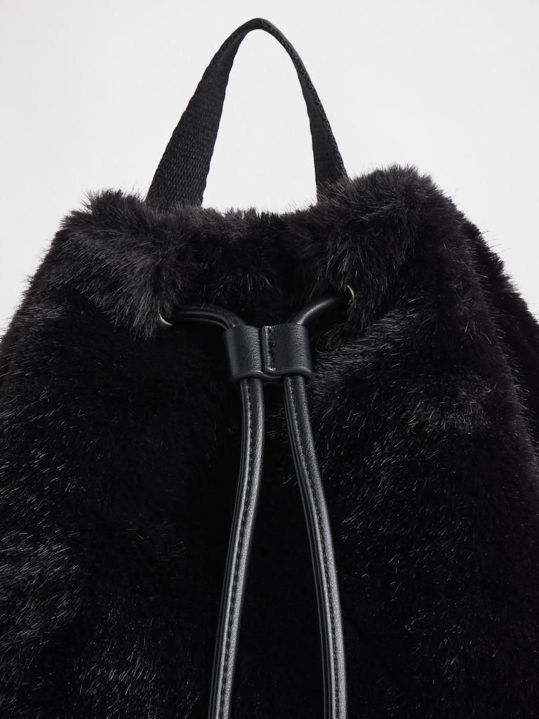 Kids Faux Fur Backpack