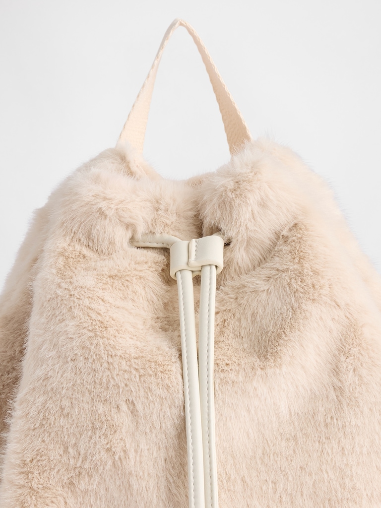 Kids Faux Fur Backpack