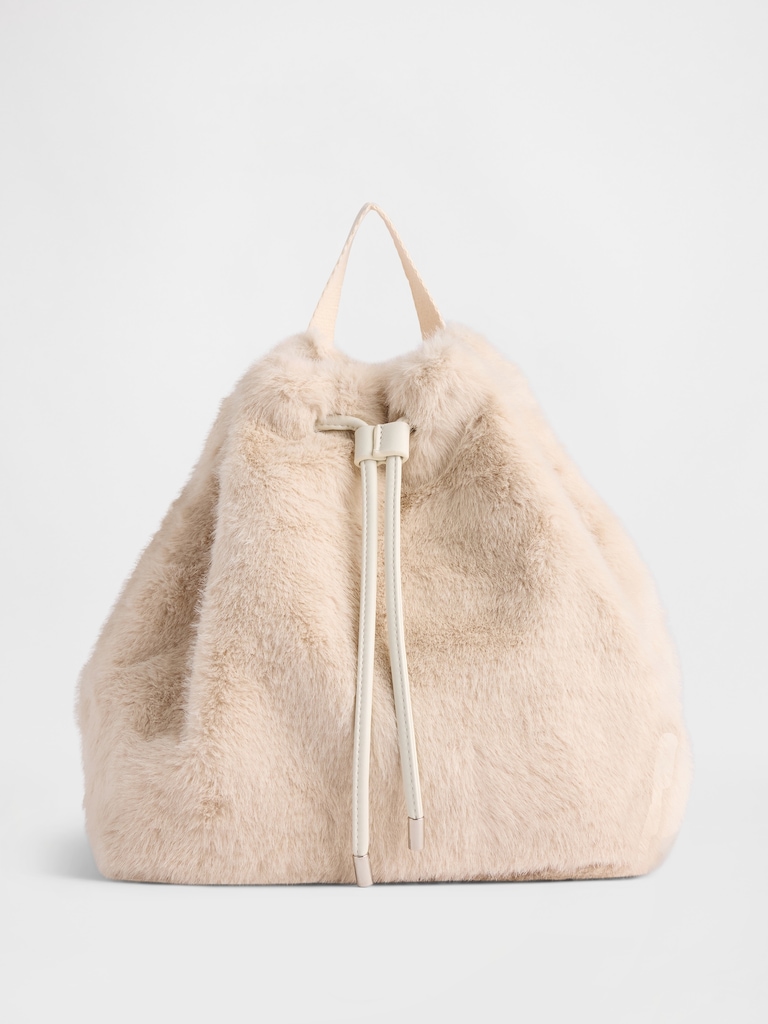 Kids Faux Fur Backpack