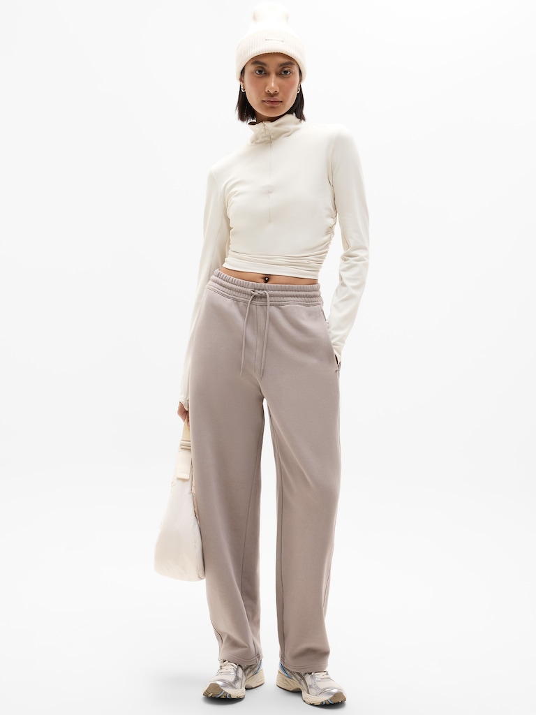 Forever Fleece Mid Rise Barrel Pant