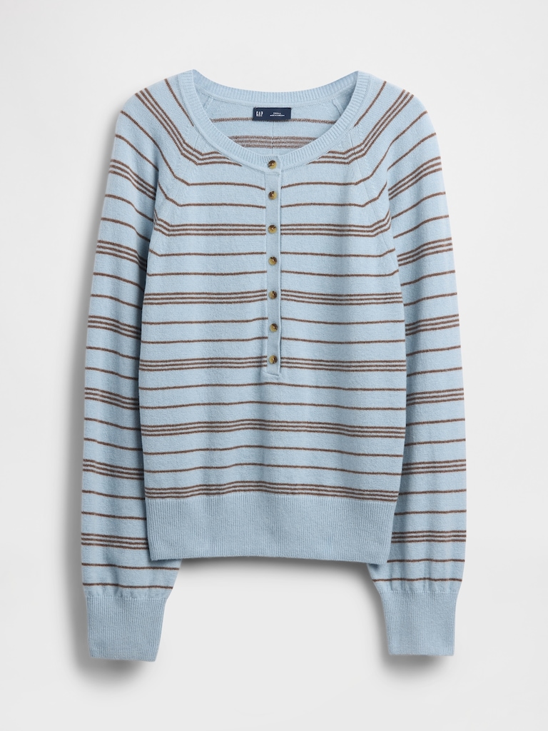 CashSoft Henley Sweater