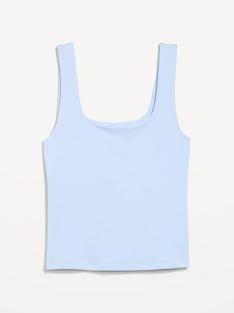Hug Double-Layer Scoop-Neck Tank Top