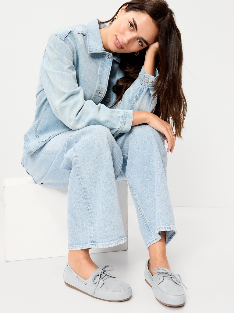 Faux-Suede Boat Shoes for Women