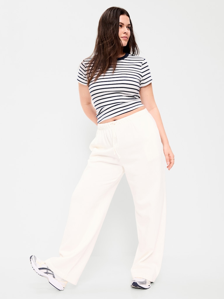 Snug Crew-Neck Ribbed T-Shirt