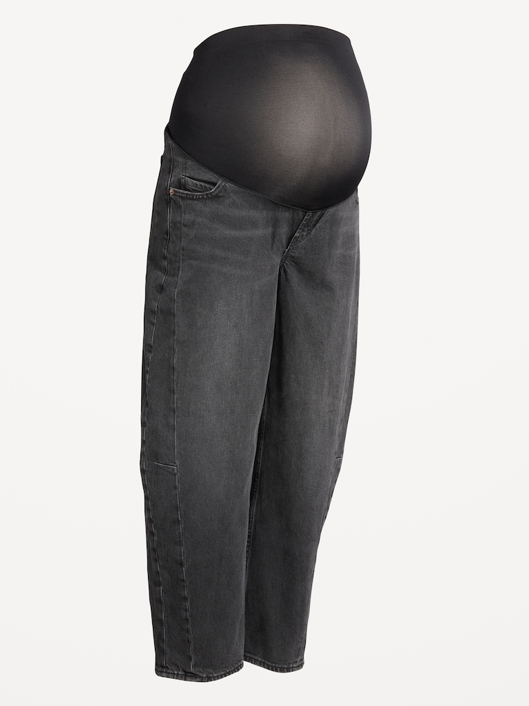 Maternity Full-Panel Barrel Ankle Jeans