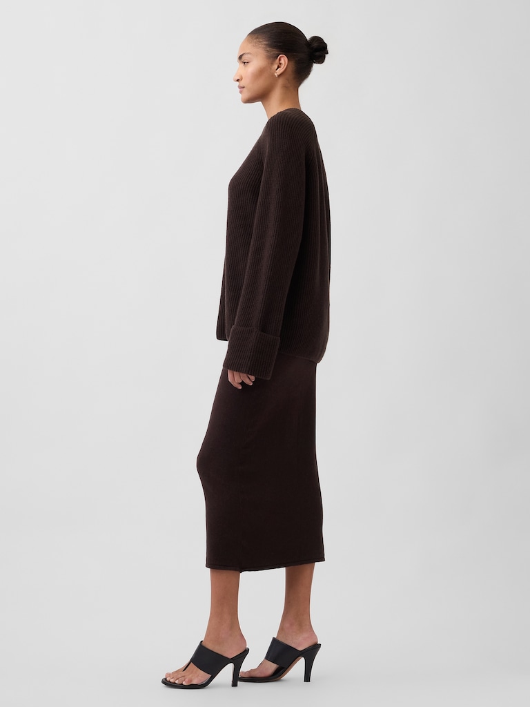 CashSoft Stretch Midi Skirt