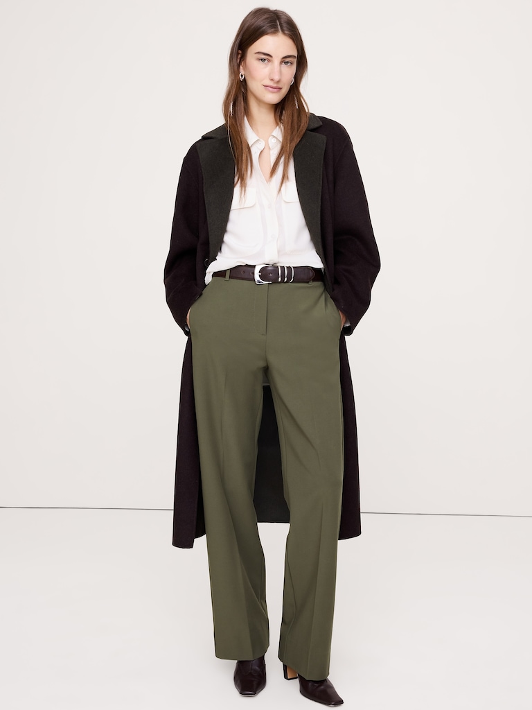 High-Rise Modern Straight City Stretch Pant