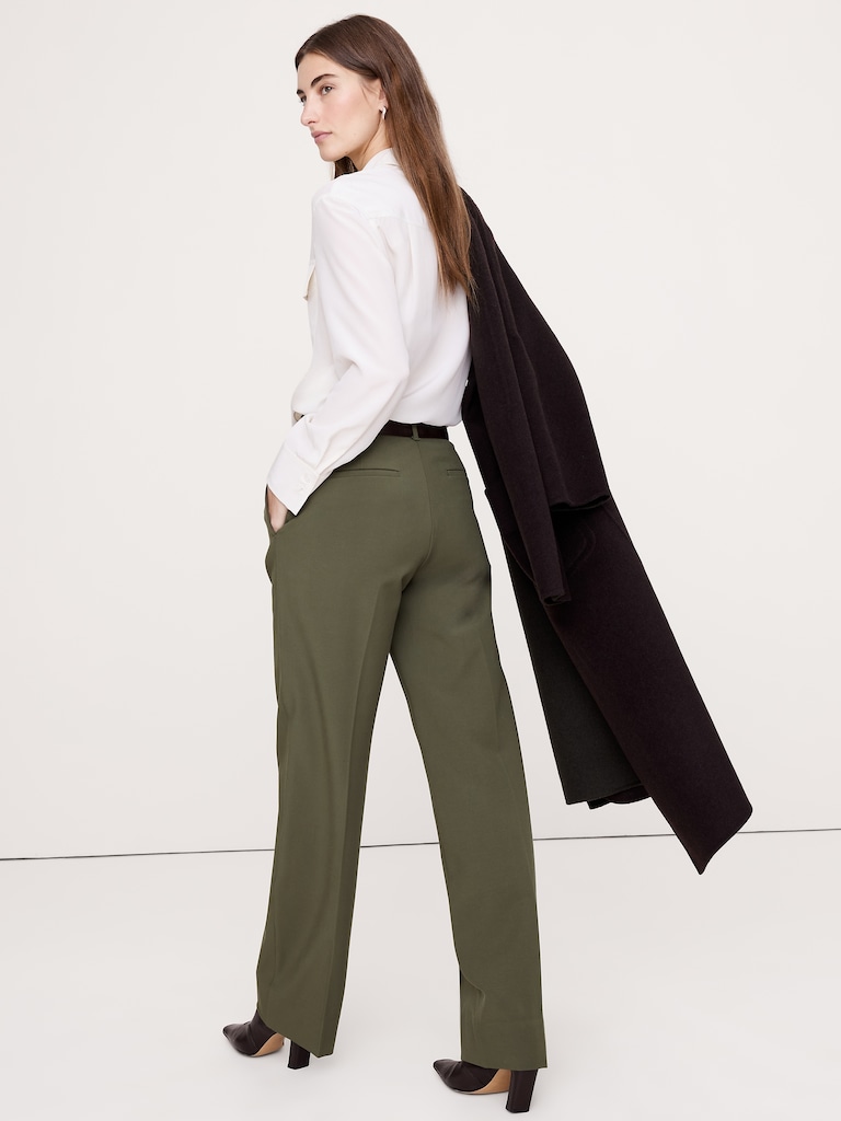 High-Rise Modern Straight City Stretch Pant