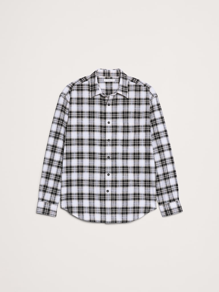 Relaxed-Fit Slub Cotton Shirt