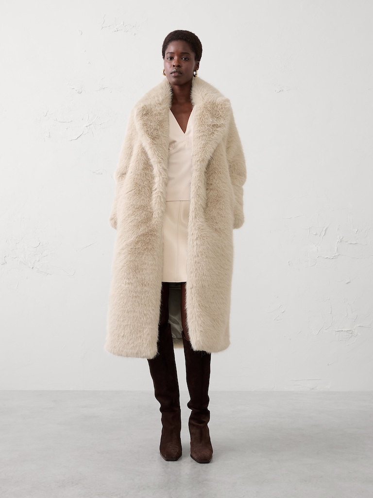 Faux Fur Long Coat
