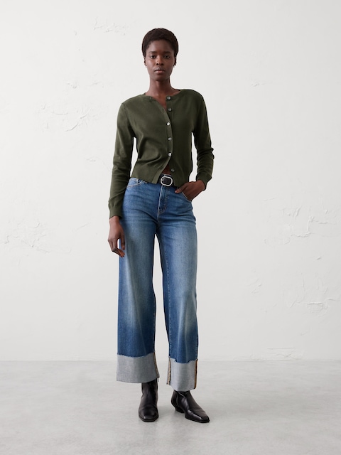 Piper Denim Trim Sweater- Plus size