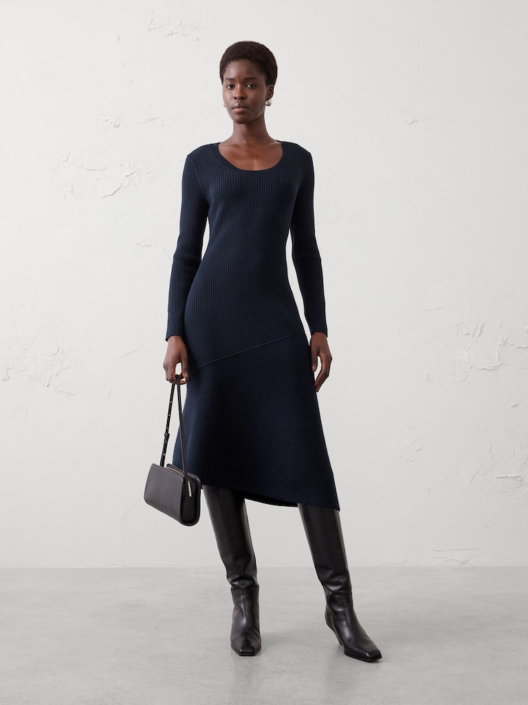 Asymmetrical Midi Dress