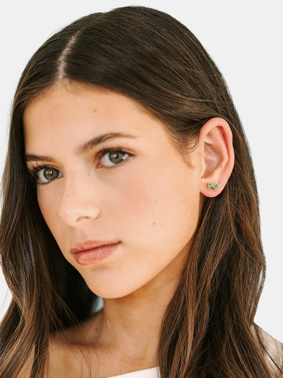 Pierced Co Green Bow Screwback Earrings