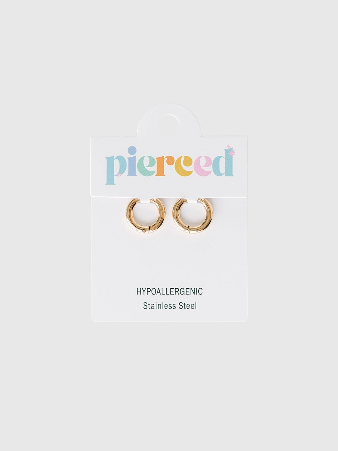 Pierced Co Gold 8mm Huggie Earrings