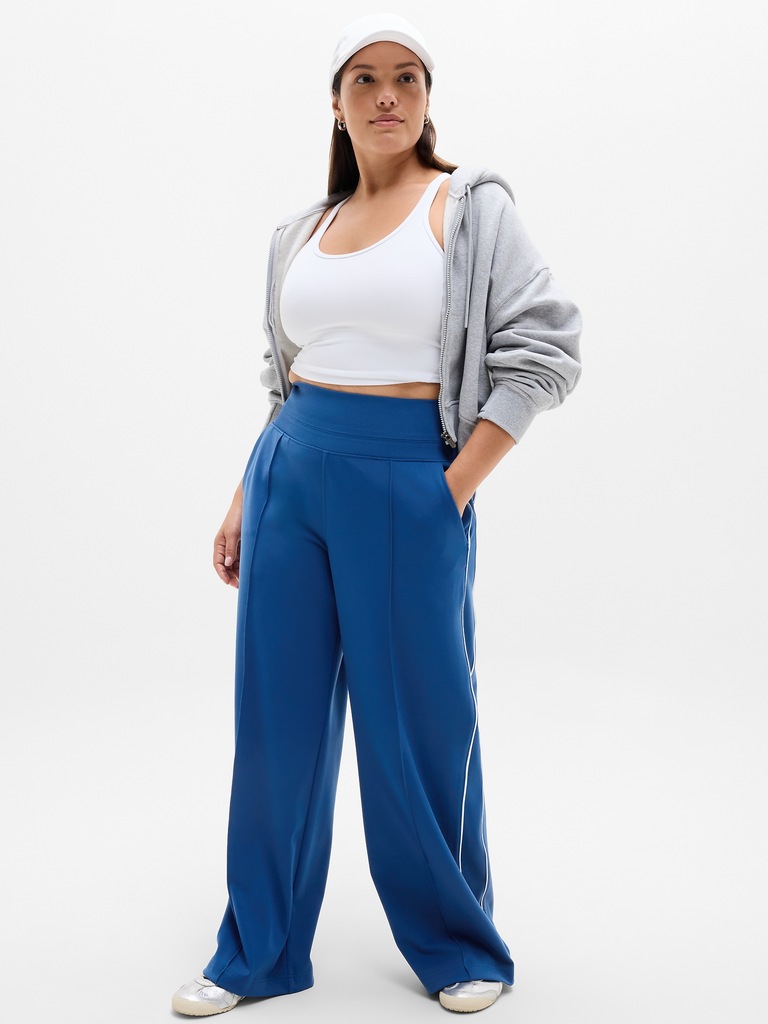 Venice High Rise Track Stripe Wide Leg Pant