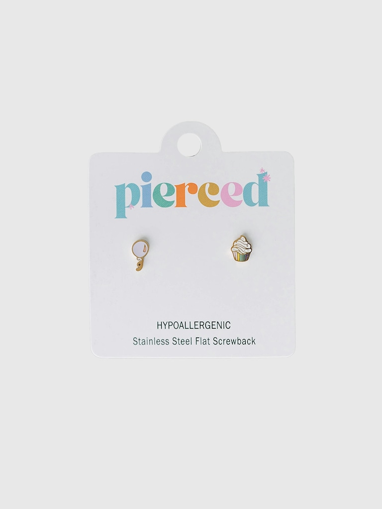 Pierced Co Birthday Party Screwback Earrings