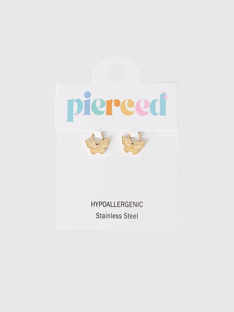 Pierced Co Classic Butterfly Charm For Huggie Earrings