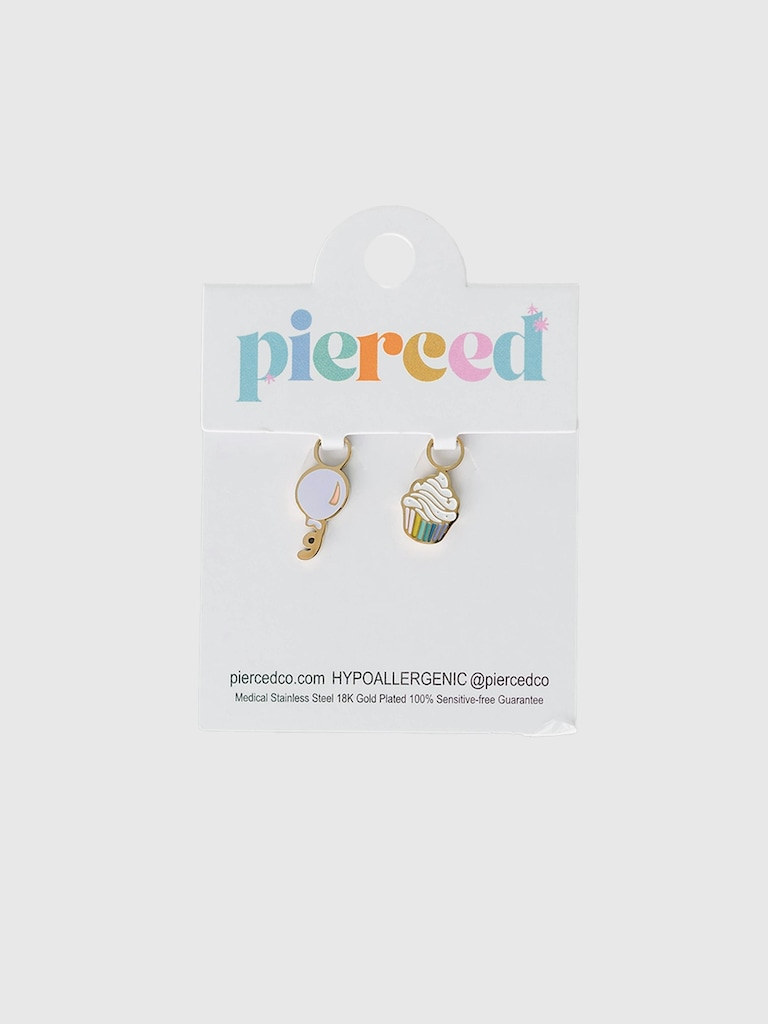 Pierced Co Birthday Party Charm For Huggie Earrings