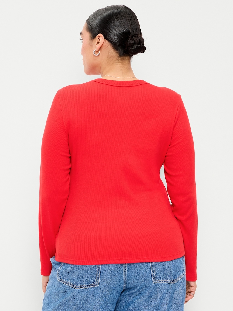 Snug Long-Sleeve Crew-Neck T-Shirt