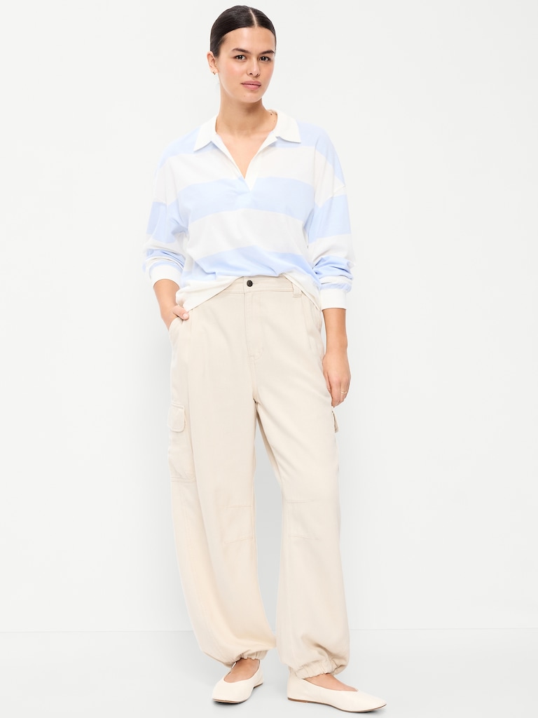 Twill Barrel Cargo Pants