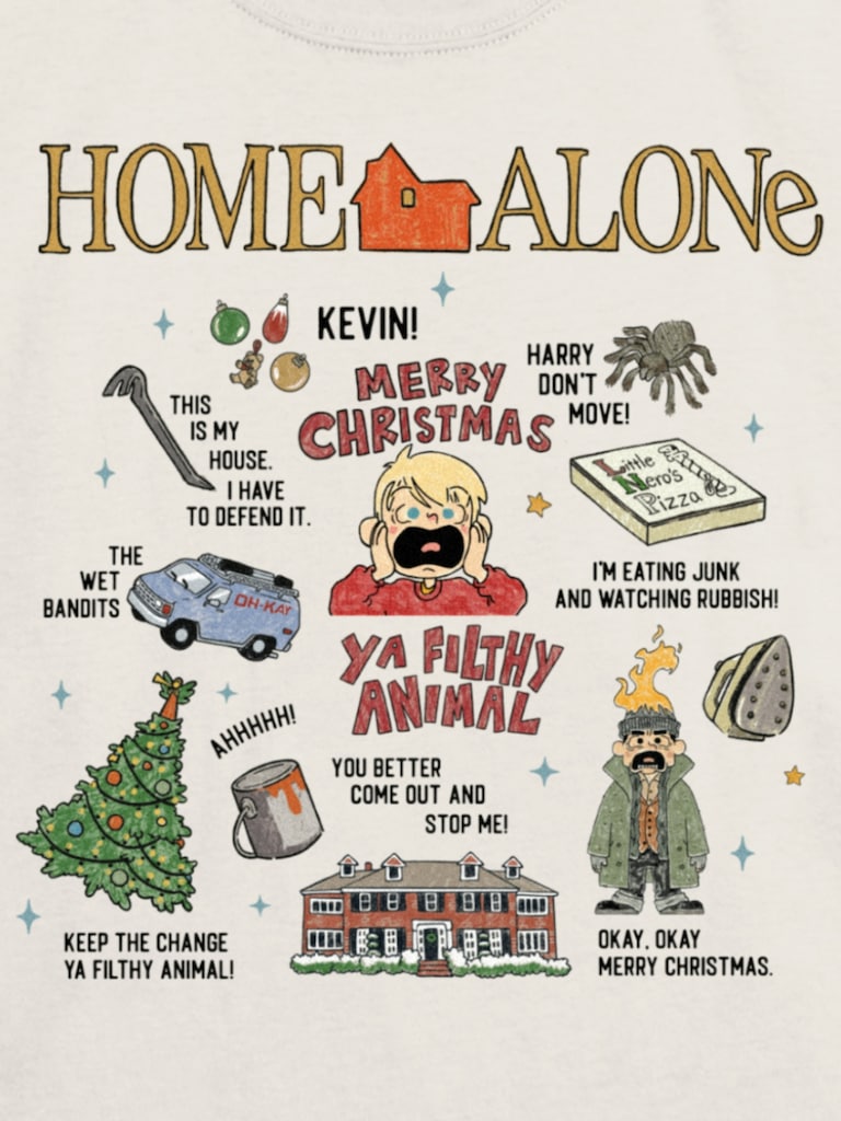 Kids Home Alone Icons Graphic T-Shirt