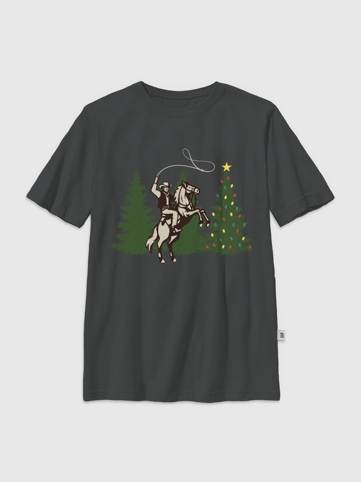 Kids Cowboy Christmas Graphic T-Shirt