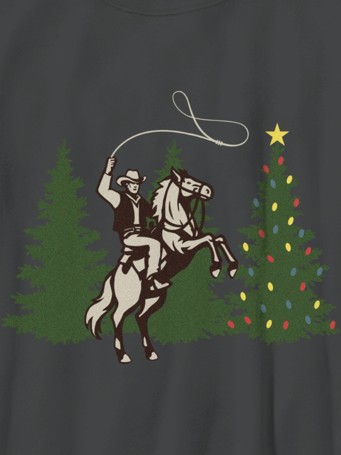 Kids Cowboy Christmas Graphic T-Shirt